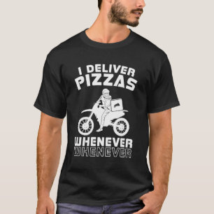 Dirt Bike Supermoto Mx Motocross Dirt Biking Pizza T-Shirt