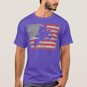 Dirt Bike USA Flag Motocross bikers American T-Shirt