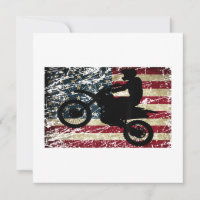 Dirt Bike USA Flag T-Shirt Motocross American Flag