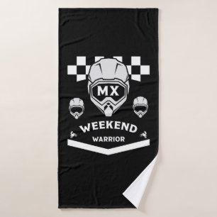 Dirt Bike Weekend Warrior Motocross Rider Bath Towel