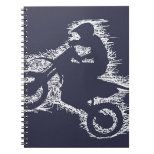DIRT BIKE ( white scribble ) Notebook