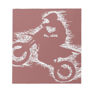 DIRT BIKE ( white scribble ) Notepad
