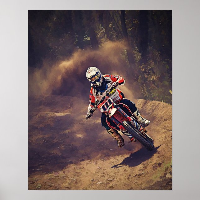 Dirt Biker Over the River and Through the Woods Poster (Front)