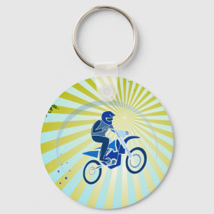 Dirt Biker Vector Biking Key Ring