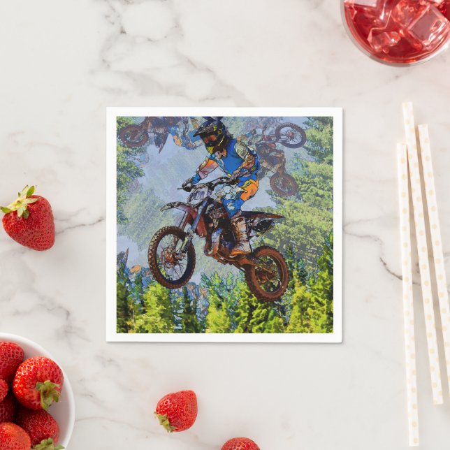 Dirt-Biking Fools - Motocross Racers   Napkin (Insitu)