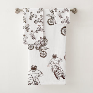 Dirt Cross Bathroom Towel Set