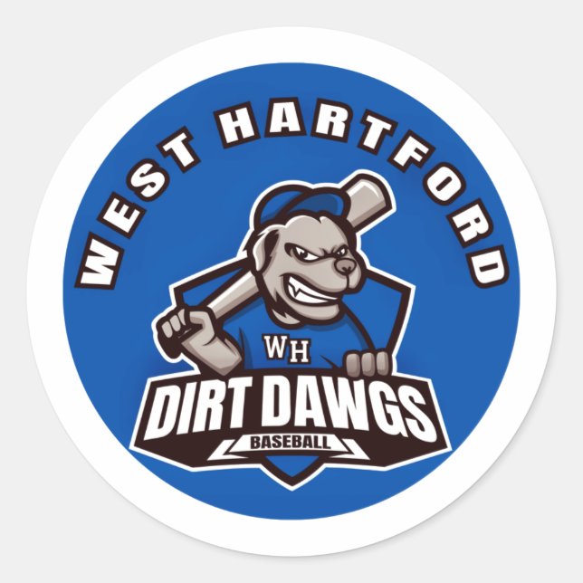 Dirt Dawg Round Sticker (Front)