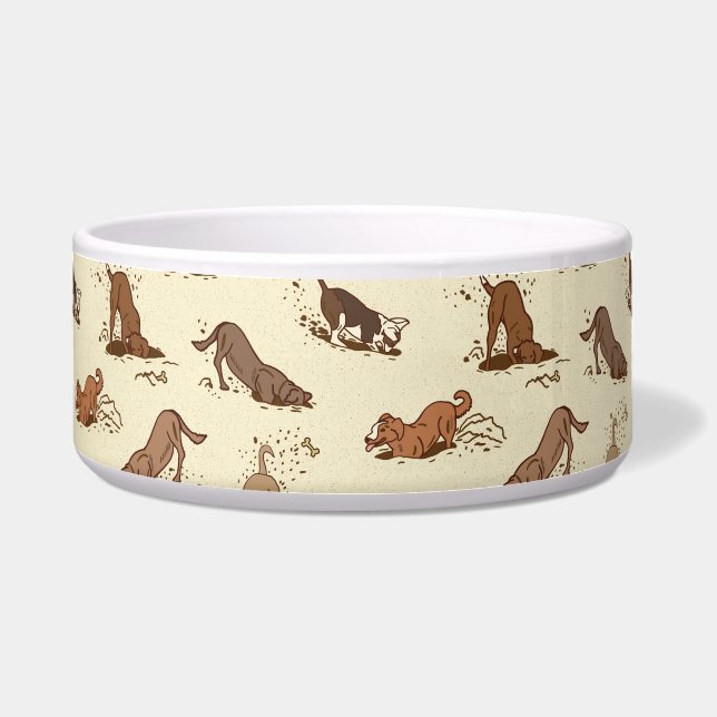 Dirt Digging Dogs - beach vacation pattern.   (Front)