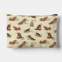 Dirt Digging Dogs - beach vacation pattern.  