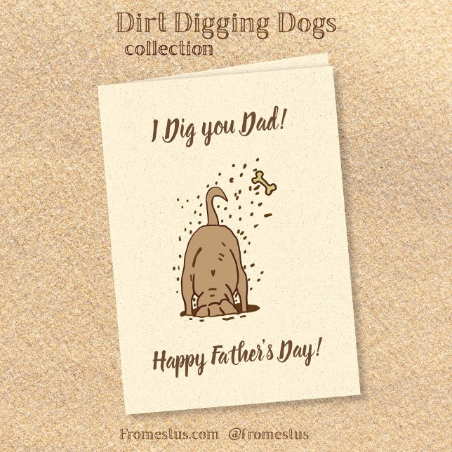 Dirt Digging Dogs - Happy Father's Day.   Card (Creator Uploaded)