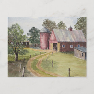 Dirt Drive Barn Postcard