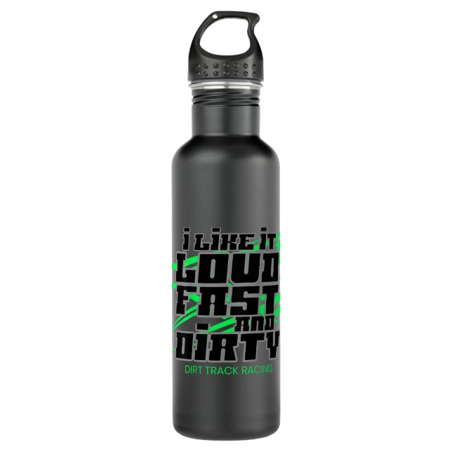 Dirt Modified Racing Apparel Sprint Car Dirt Track 710 Ml Water Bottle (Front)