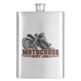 Dirt Motocross Hip Flask