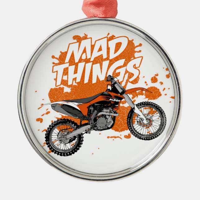 Dirt racing metal tree decoration (Front)