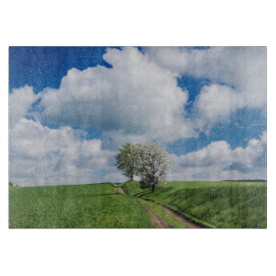 Dirt Road and Apple Trees Cutting Board
