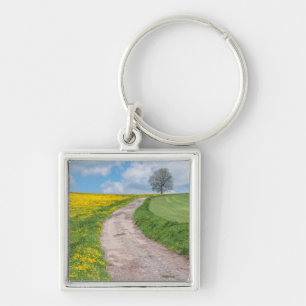 Dirt Road and Tree Key Ring