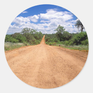 Dirt Road, Kruger National Park, Mpumalanga Classic Round Sticker