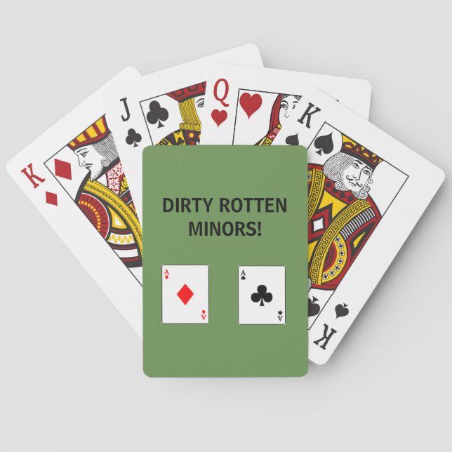 DIRT ROTTEN MINORS PLAYING CARDS (Back)