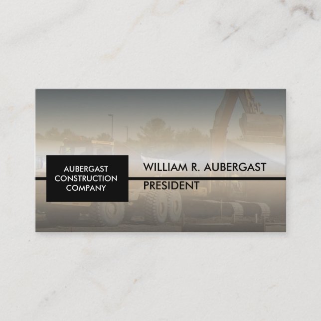 Dirt | Soil Construction Company Hauling Business Card (Front)
