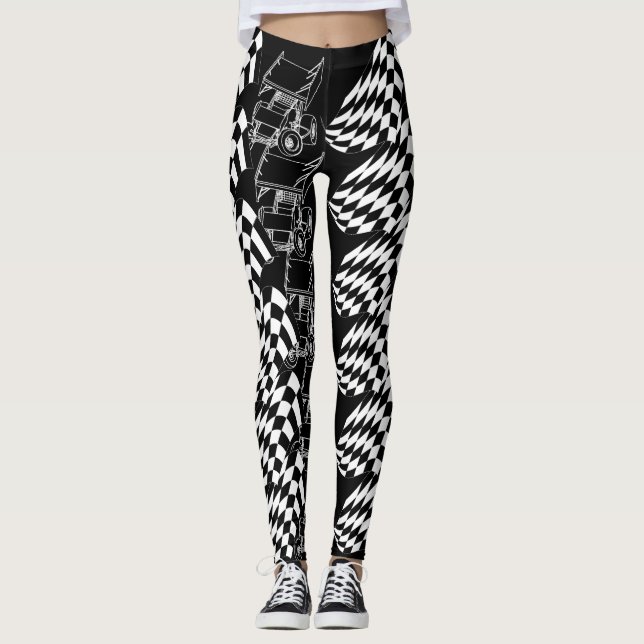 Dirt sprint car leggings #4 for dark (Front)