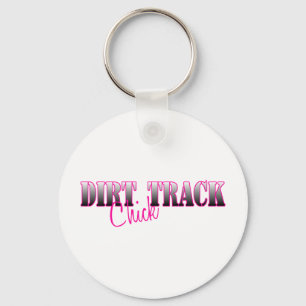 Dirt Track Chick Key Ring