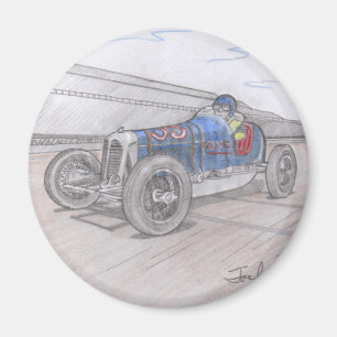 DIRT TRACK RACER magnet (round)
