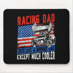 Dirt Track Racing Race Dad Vintage American Flag P Mouse Mat