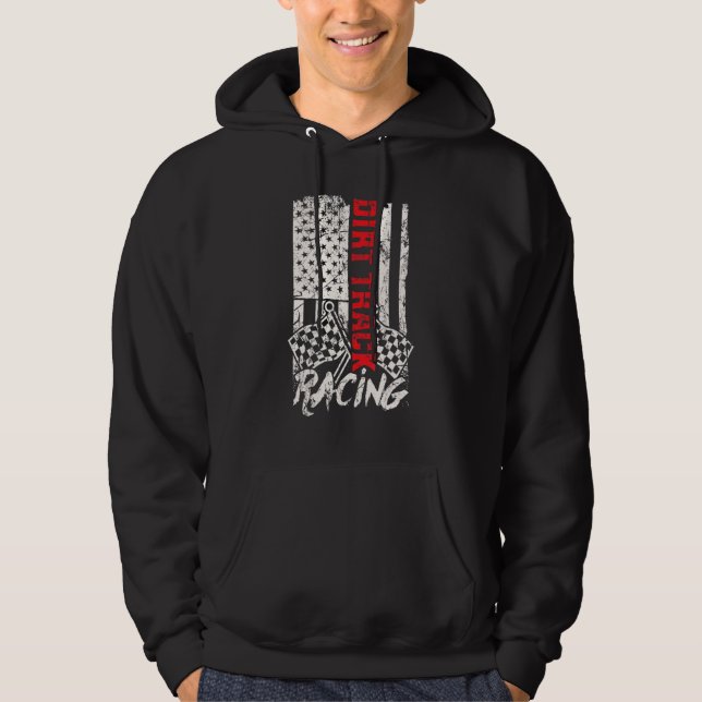 Dirt Track Racing  Racing Costume Motorcycles Hoodie (Front)