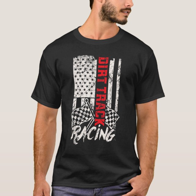 Dirt Track Racing  Racing Costume Motorcycles T-Shirt (Front)