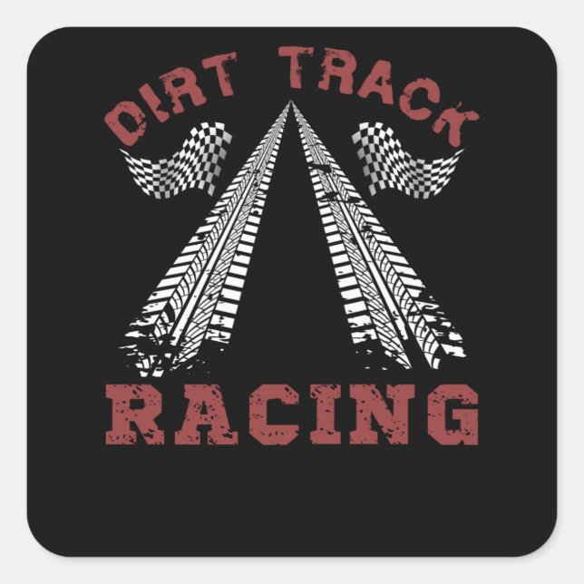Dirt Track Racing - Sprint Car Fan Square Sticker (Front)