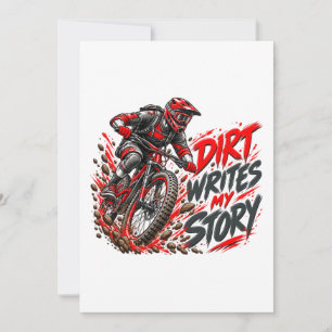 Dirt Writes My Story – Mountain Biking MTB Thank You Card