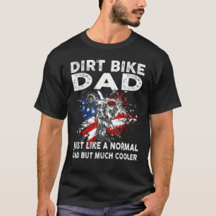 Dirtbike Motocross Dirt bike dad MX US Flag T-Shirt
