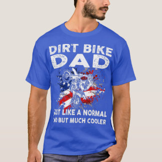 Dirtbike Motocross Dirt bike dad MX US Flag T-Shirt