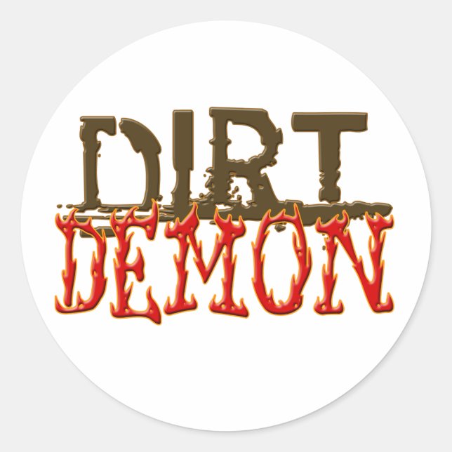 DirtDemon1 Classic Round Sticker (Front)