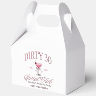 Dirty 30 Coquette Martini Social Club Birthday Favour Box