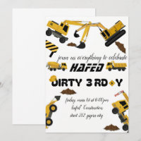 Dirty 3rd-Y Third Birthday Invitation