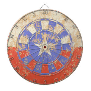 Dirty and cracked Texas flag Dartboard