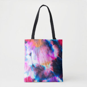 Dirty art. Bright red, lilac, pink, yellow colors. Tote Bag