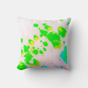 Dirty Art Graffiti. Abstract Decorative Sunny Ikat Cushion