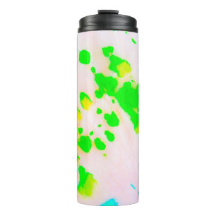 Dirty Art Graffiti. Abstract Decorative Sunny Ikat Thermal Tumbler