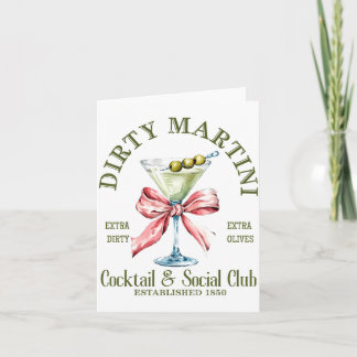 Dirty Bachelorette Martini Tail Club Martini Drink Card