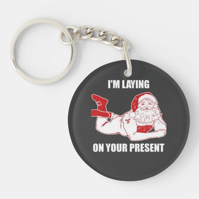 Dirty Bad Naughty Santa  Key Ring (Front)