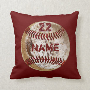 Dirty Baseball Pillow Your NAME, NUMBER, COLORS