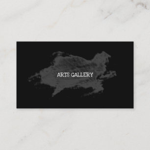 Dirty Black Grunge Brushstroke Textured Art Business Card