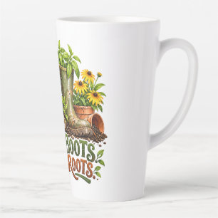 Dirty Boots Happy Roots Gardening Latte Mug