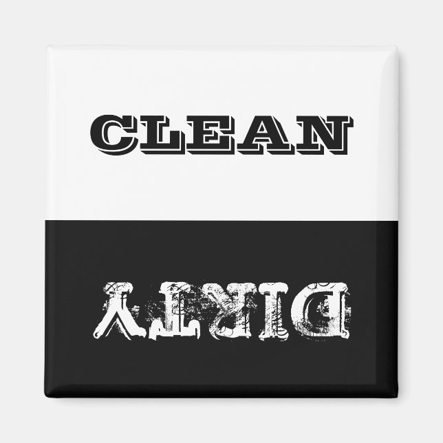 Dirty Clean Customised Dishwasher Magnet (Front)