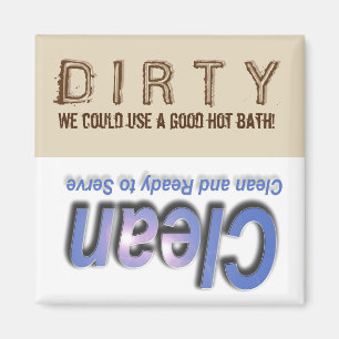 Dirty Clean Dish Washer Kitchen Magnet for dishes