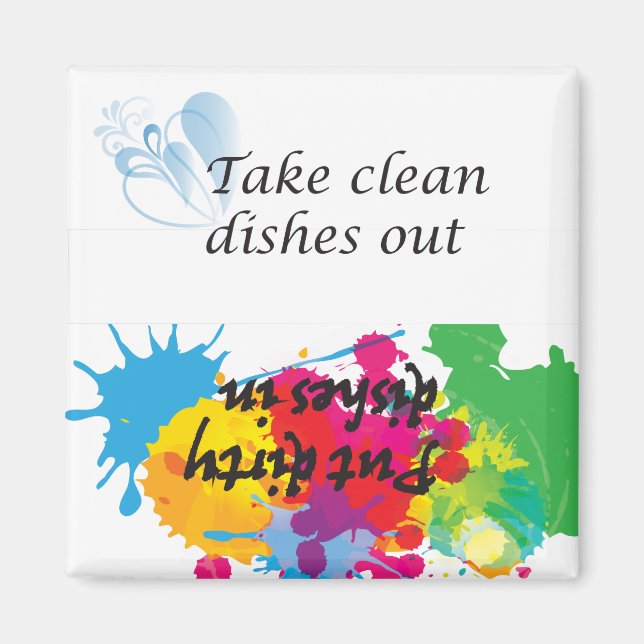 Dirty/Clean dishes magnet (Front)