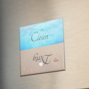 Dirty Clean Dishwasher Magnet Beach Water