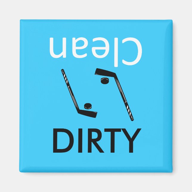 Dirty-Clean hockey Dishwasher Magnets (Front)